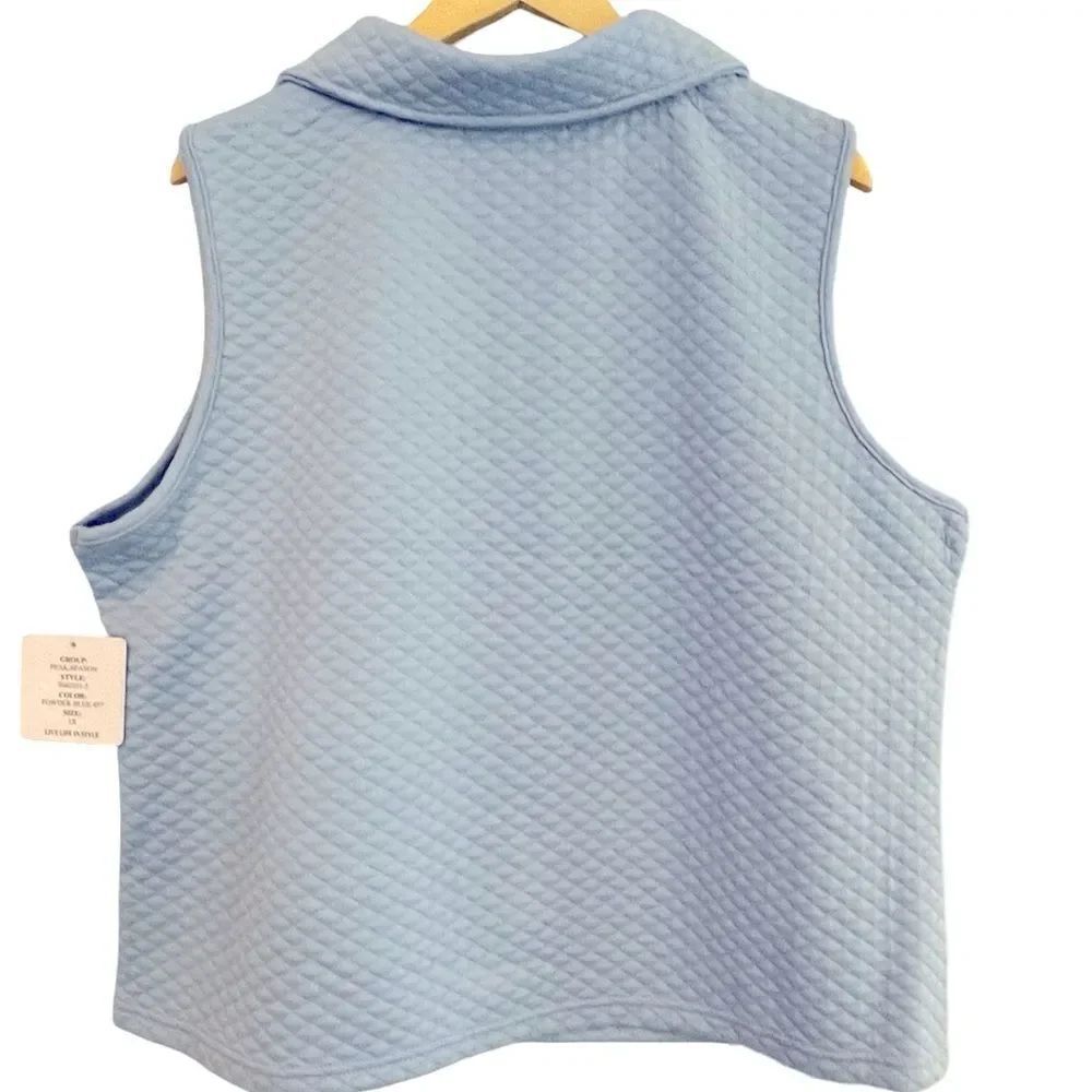 Light Blue Quilted Vest - Picture 5 of 8